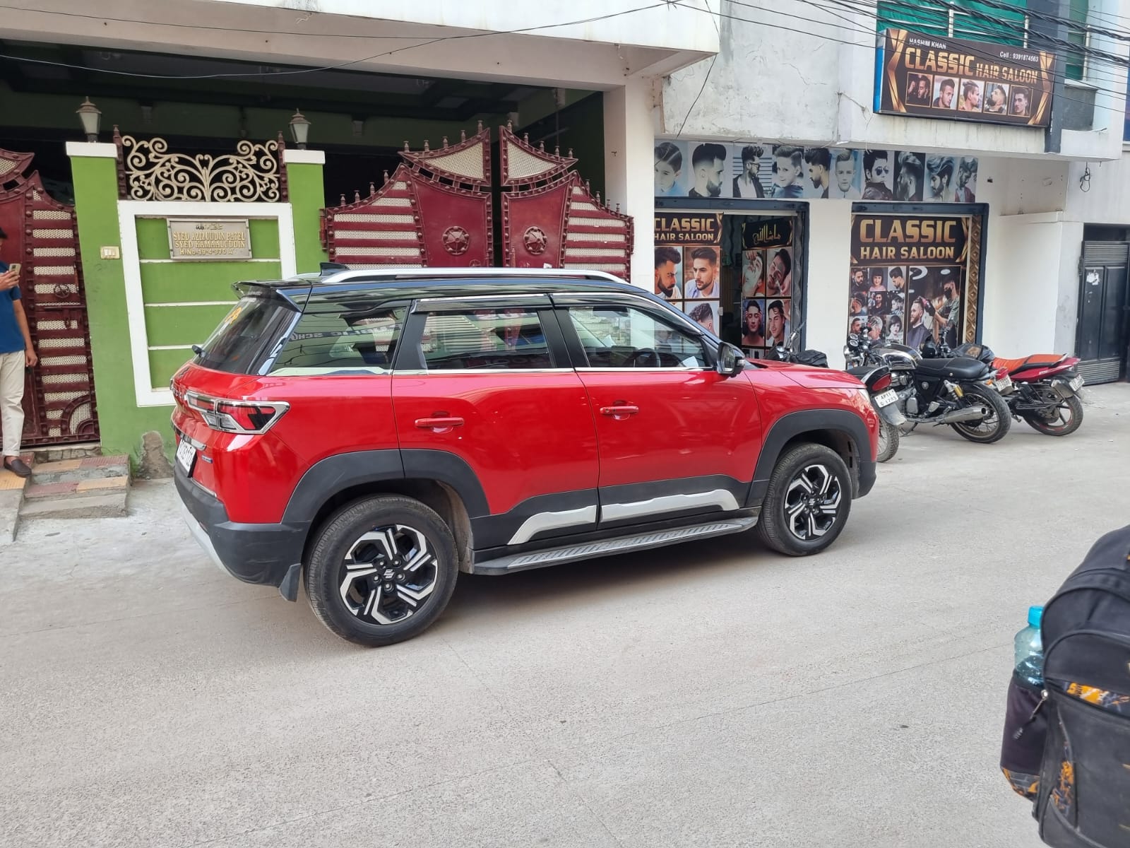 Red Suzuki Brezza for rent